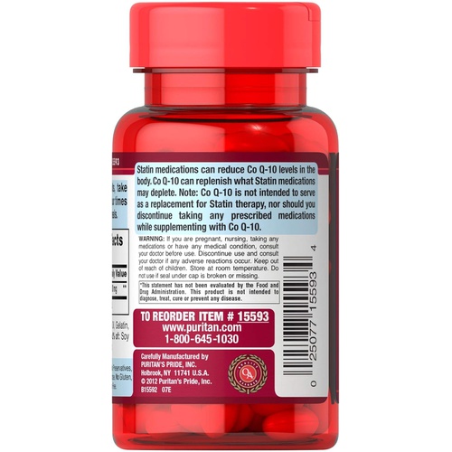  Puritans Pride CoQ10 100mg, Supports Heart Health, 240 Rapid Release Softgels