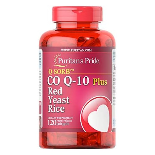  Q-Sorb CoQ10 Plus Red Yeast Rice,120 Rapid Release Softgels by Puritans Pride