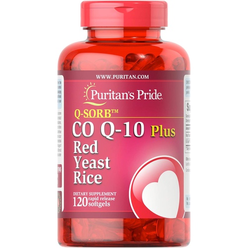  Q-Sorb CoQ10 Plus Red Yeast Rice,120 Rapid Release Softgels by Puritans Pride