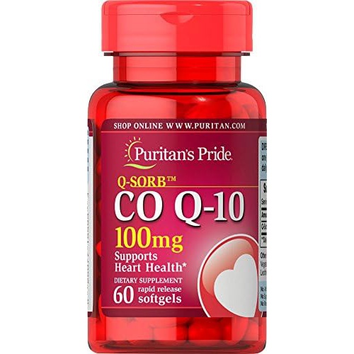  Q-Sorb CoQ10 100mg, Supports Heart Health, 60 Rapid Release Softgels by Puritans Pride, 60 ct