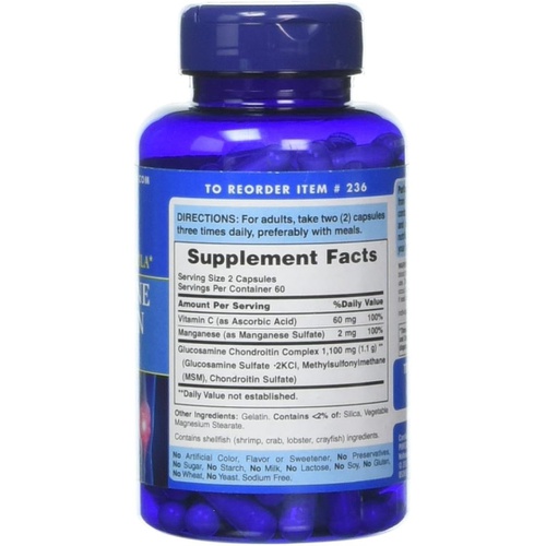  Puritans Pride Glucosamine Chondroitin Complex Capsules, Supports Joint Health* 120 ct