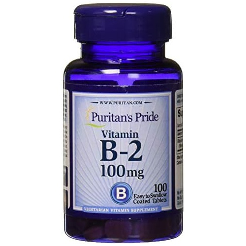  Puritans Pride Vitamin B-2 100 Mg Tablets, 100 Count