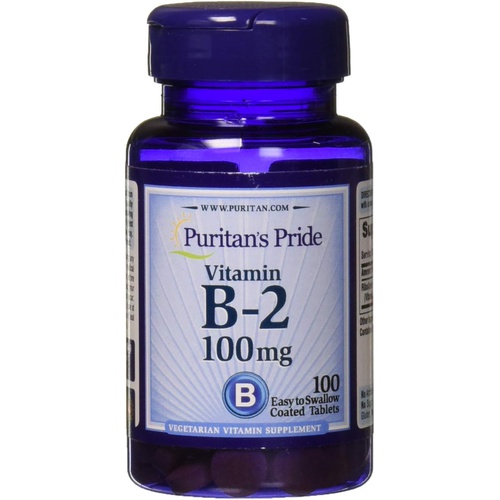  Puritans Pride Vitamin B-2 100 Mg Tablets, 100 Count