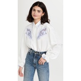 PushBUTTON Embroidered Long Sleeve Shirt