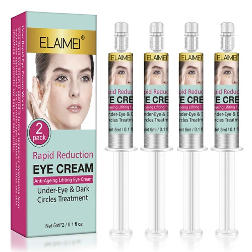  QILEBI 2Pack Rapid Reduction Eye Cream, Quick Repair Eye Cream, Eye Bags Treatment - Instant Results within 120 Seconds - Reduces Appearance of Dark Circles and Wrinkles and Fine Lines an