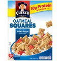 Quaker Oatmeal Squares, Brown Sugar, Crunchy Oat Breakfast Cereal, 14.5oz Box