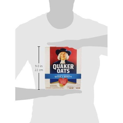  Quaker Quick 1-Minute Oatmeal, Non GMO Project Verified, Two 40oz Bags in Box, 55 Servings