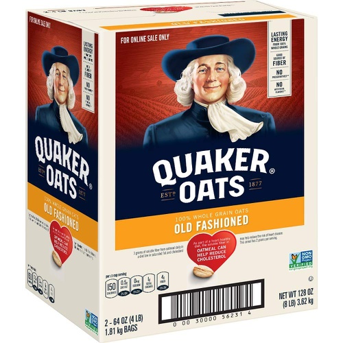  Quaker Quick 1-Minute Oatmeal, Non GMO Project Verified, Two 40oz Bags in Box, 55 Servings