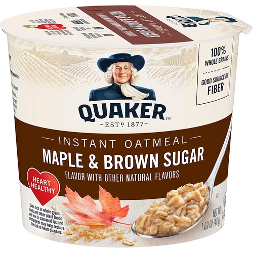  Quaker Instant Oatmeal Express Cups, Honey & Almonds, 12 Count