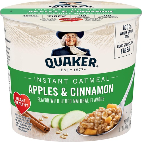  Quaker Instant Oatmeal Express Cups, Honey & Almonds, 12 Count