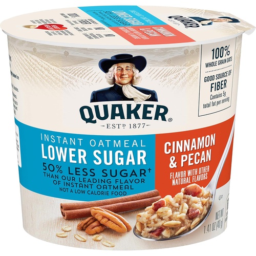  Quaker Instant Oatmeal Express Cups, Maple & Brown Sugar, 12 Count