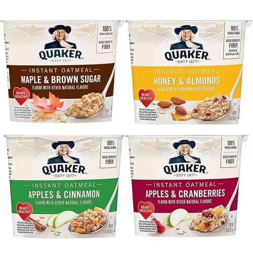  Quaker Instant Oatmeal Express Cups, Maple & Brown Sugar, 12 Count