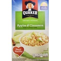 Quaker Instant Oatmeal, Apples & Cinnamon, Breakfast Cereal, 15.1 Ounce, (Pack of 4)