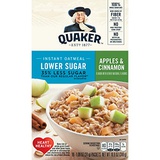 Quaker - Hot Cereal Quaker Instant Oatmeal, Lower Sugar, Apple Cinnamon, Breakfast Cereal, 10 Packets