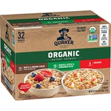 Quaker - Hot Cereal Quaker Instant Oatmeal, USDA Organic, Non-GMO Project Verified, 3 Flavor Variety Pack, Individual Packets, 32 Count