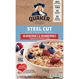 Quaker - Hot Cereal Quaker, Instant Steel Cut Oatmeal, Cranberries And Blueberries, 8 Ct