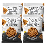 Quinn Cracked Pepper and Sea Salt Grain Free Pretzel Chip, 5.5oz Bag (4 Count)