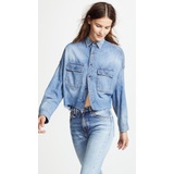 R13 Cropped Denim Shirt