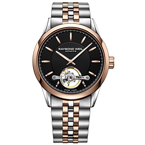  Raymond Weil Mens Freelancer Stainless Steel Swiss-Automatic Watch with Two-Tone-Stainless-Steel Strap, 19 (Model: 2780-SP5-20001)
