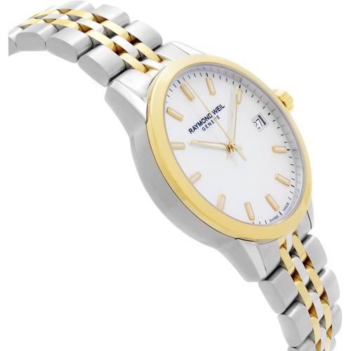  Raymond Weil Freelancer Mother of Pearl Dial Ladies Two Tone Watch 5634-STP-97021