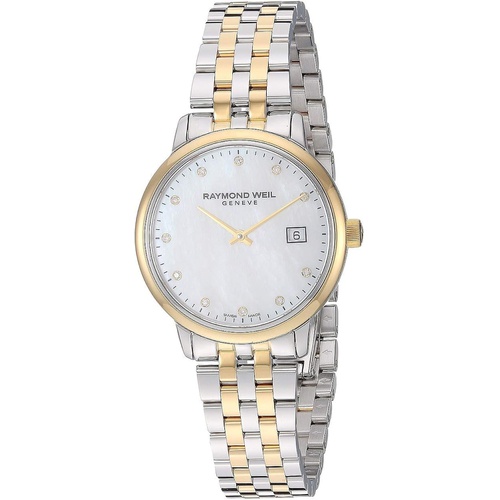  RAYMOND WEIL Womens Toccata Two Tone Swiss Quartz Stainless Steel with Yellow Gold Pvd Plating Strap, Multicolor, 12.7 Casual Watch (Model: 5985-STP-97081)