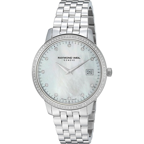  Raymond Weil Womens Toccata Stainless Steel Quartz Watch with Stainless-Steel Strap, Silver, 20 (Model: 5388-STS-97081)