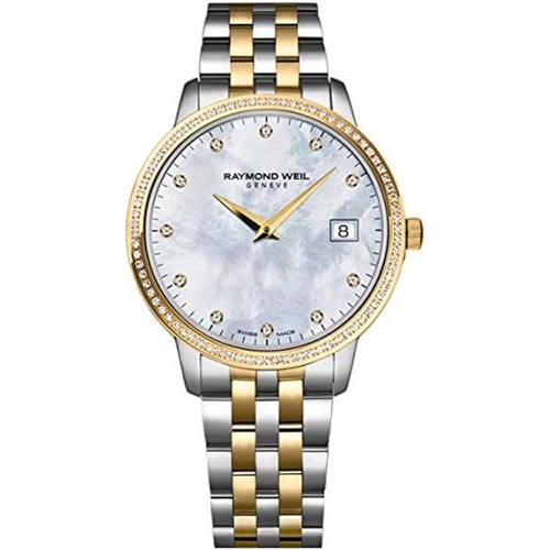 Raymond Weil Womens Toccata Quartz Watch with Stainless-Steel Strap, Two Tone, 20 (Model: 5388-SPS-97081)