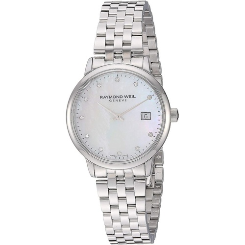  RAYMOND WEIL Womens Toccata Swiss Quartz Stainless Steel Strap, Silver, 12.7 Casual Watch (Model: 5985-ST-97081)