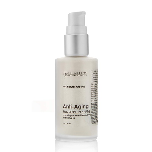  RD Alchemy Natural Products 99% Natural, Organic Anti-Aging Protecting Moisturizer. Non Nano Zinc Oxide & Titanium Dioxide - Lightweight Non Greasy SPF for Face - Reduce Effects of Aging with a Sunscreen for