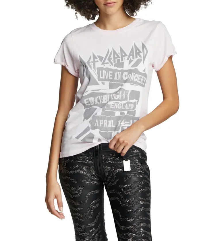 Recycled Karma Def Leppard Live in Concert Graphic Tee_CRYSTAL PINK