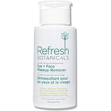Refresh Botanicals No Rinse Makeup Remover for Eyes & Face| Vegan, Natural and Organic | Oil, Alcohol, Gluten, and Paraben Free, Cruelty Free, 6.76 Fl Oz