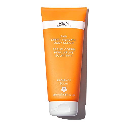  REN Clean Skincare - AHA Smart Renewal Body Serum - Exfoliating and Hydrating Skincare Serum, 6.7 Fl Oz