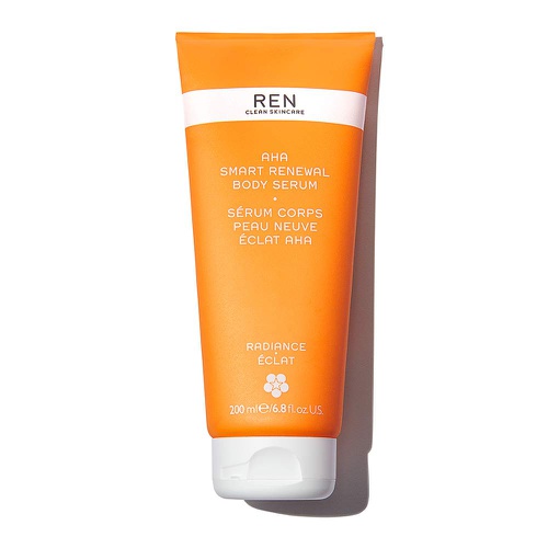  REN Clean Skincare - AHA Smart Renewal Body Serum - Exfoliating and Hydrating Skincare Serum, 6.7 Fl Oz