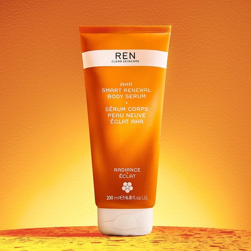  REN Clean Skincare - AHA Smart Renewal Body Serum - Exfoliating and Hydrating Skincare Serum, 6.7 Fl Oz