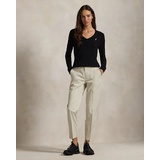 Stretch Twill 5-Pocket Cropped Pant