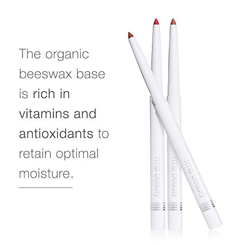  RMS Beauty Lip Liner - Creamy Lip Liner Pencil Stain with Built-In Sharpener for Full & Defined Lips, Cruelty-Free (Daytime Nude)