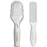 R RUCKERCO Foot File 2Pcs Stainless steel clean box wet and dry foot rasp & Double-Sided Foot File Callus Dead Skin Remover Foot Scrub Care tool (WHITE)