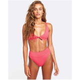 RVCA Womens Standard Solid Tie Front Bikini Top