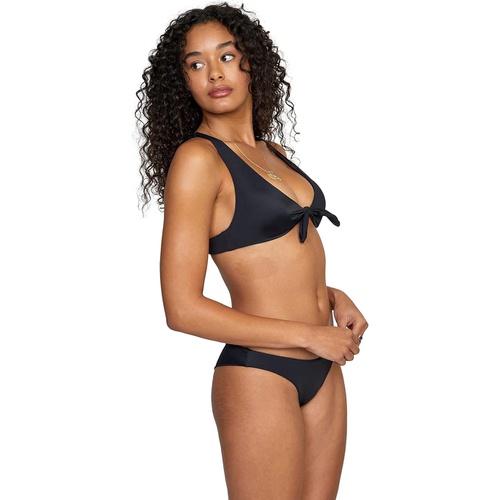  RVCA Womens Standard Tie Front Swimsuit Bikini Top