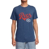 RVCA Mens Premium Red Stitch Short Sleeve Graphic Tee Shirt