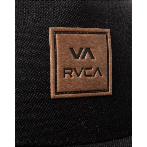  RVCA Mens Adjustable Snapback Curved Brim Trucker Hat