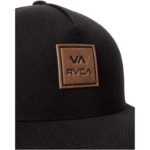  RVCA Mens Adjustable Snapback Curved Brim Trucker Hat