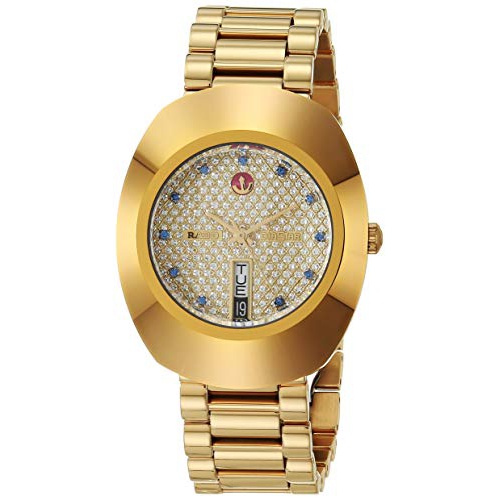  Rado DiaStar Original Swiss Automatic Watch with Stainless Steel Strap, Gold, 21 (Model: R12413314)