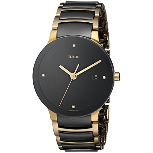  Rado Mens R30929712 Centrix Jubile Gold Plated Stainless Steel Bracelet Watch