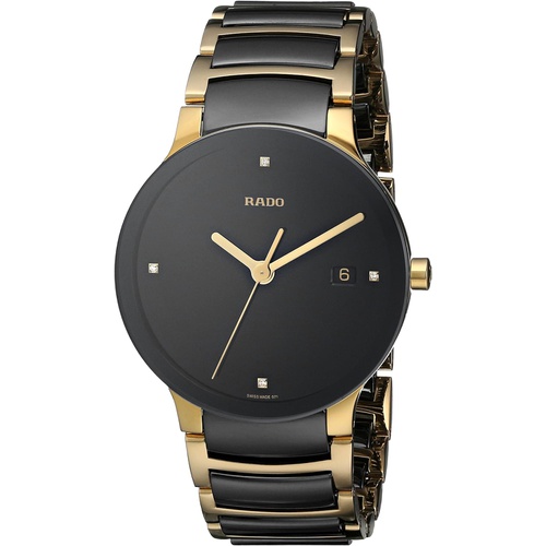  Rado Mens R30929712 Centrix Jubile Gold Plated Stainless Steel Bracelet Watch