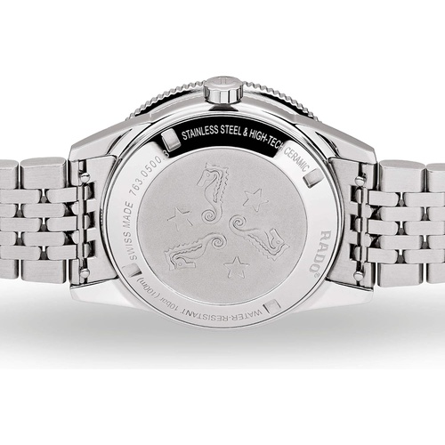  Rado Captain Cook Swiss Automatic Watch with Stainless Steel Strap, Silver, 21 (Model: R32500013)