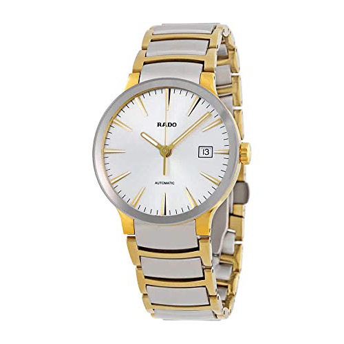  Rado Mens Centrix Swiss-Automatic Watch with Stainless-Steel Strap, Two Tone, 20 (Model: R30529103)