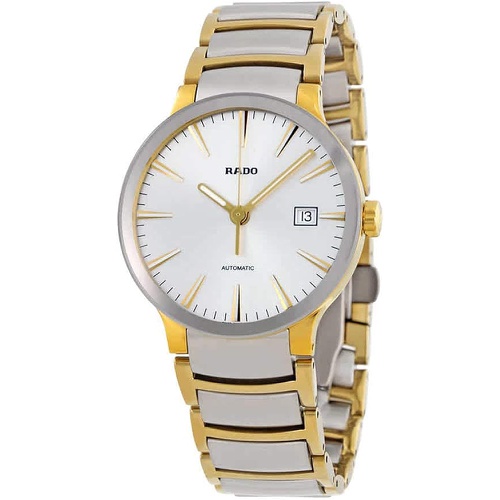  Rado Mens Centrix Swiss-Automatic Watch with Stainless-Steel Strap, Two Tone, 20 (Model: R30529103)