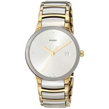 Rado Mens Centrix Stainless Steel Quartz Dress Watch with Two-Tone-Stainless-Steel Strap, 2 Silver/Gold, 22 (Model: R30931713)