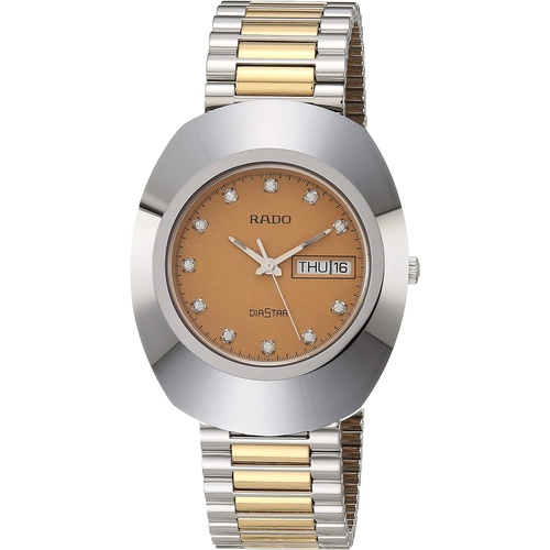  Rado DiaStar Original Quartz Watch with Stainless Steel Strap, Gold, 21 (Model: R12391633)